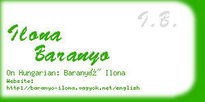 ilona baranyo business card